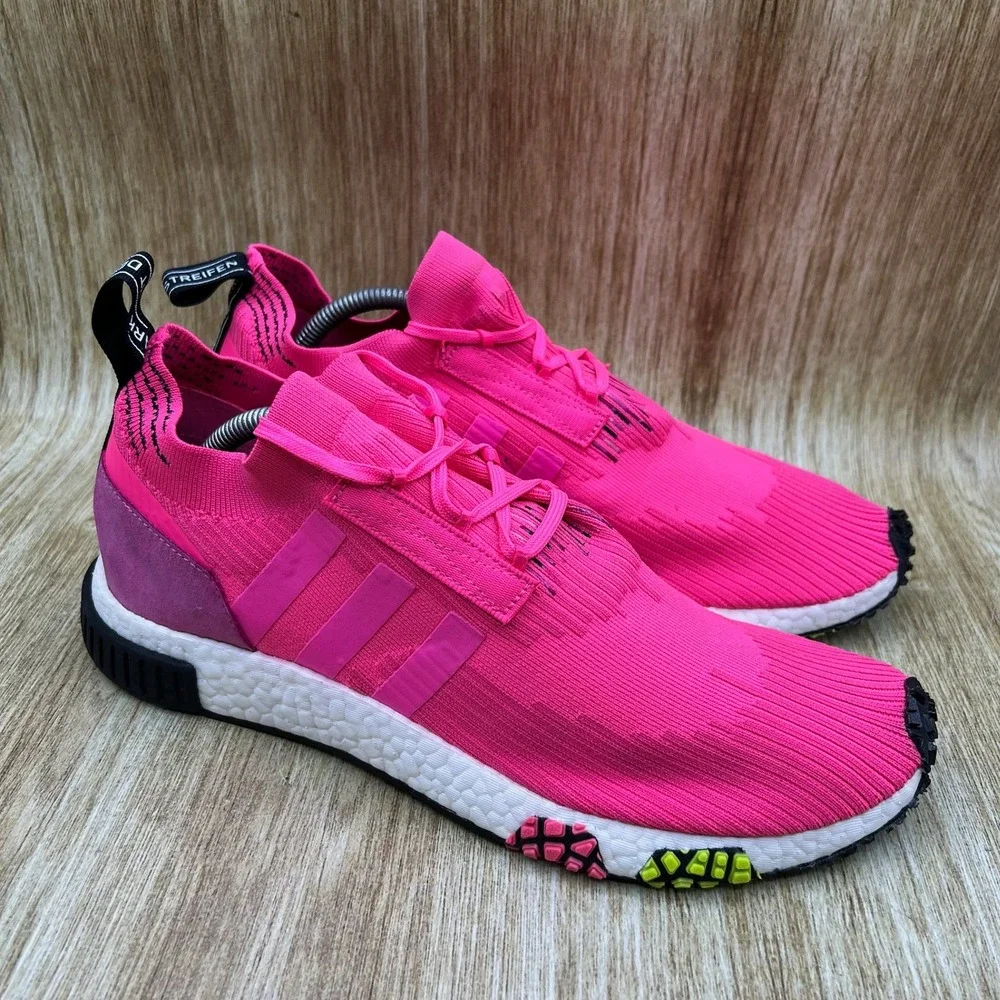 Adidas NMD Racer PK Men's Size 11 Solar Pink Primeknit Boost Sneakers CQ2442